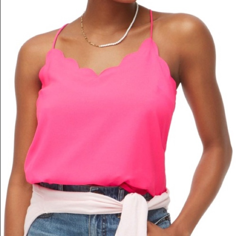 J Crew Factory Scalloped Cami Top